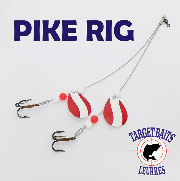TARGET BAITS PIKE RIG #8 ROUGE BLANC