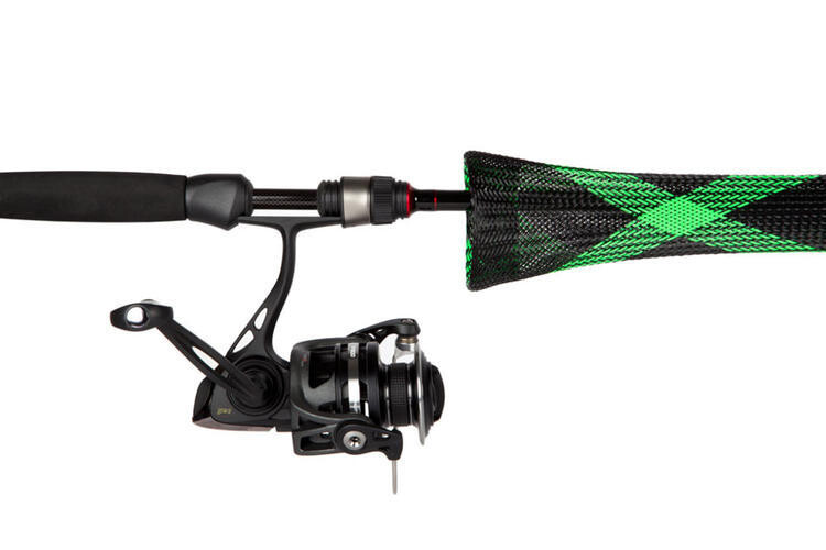 ROD GLOVE  ETUIT POUR CANNE À PÊCHE À LANCER LÉGER 7&#39; NOIR/VERT