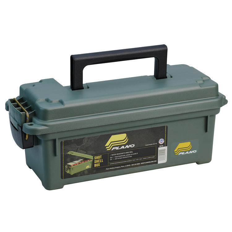 PLANO SHOT SHELL BOX/BOITE VERTE POUR MUNITIONS IMPERMÉABLE ET SCELLÉE