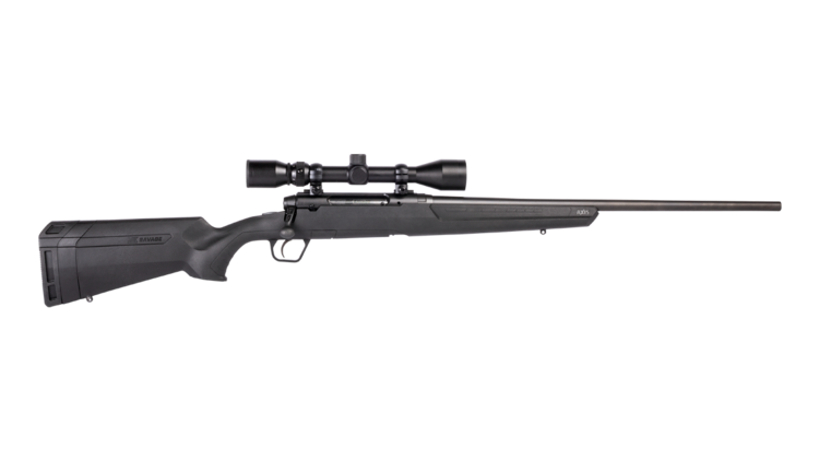 SAVAGE AXIS DROITIER CARABINE CAL. 22-250 WIN NOIRE AVEC TÉLESCOPE
