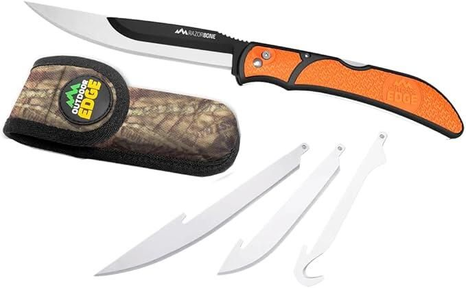 OUTDOOR EDGE &#39;&#39;RAZOR-BONE&#39;&#39; ORANGE AVEC 6 LAMES