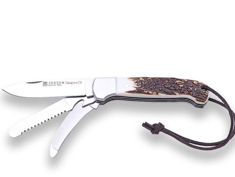 JOKER COUTEAU  PLIANT MULTIFONTION &#39;&#39;KANGAROO&#39;&#39; CORNE DE CHEVREUIL
