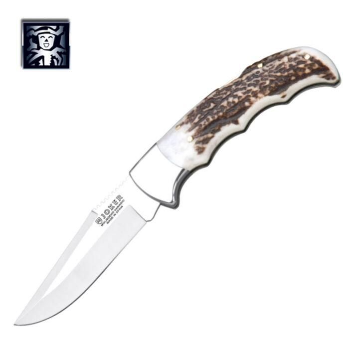 JOKER COUTEAU  PLIANT &#39;&#39;TERRIER&#39;&#39; CORNE DE CHEVREUIL