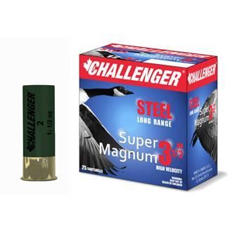 CHALLENGER STEEL SUPER MAG 12GA - 3 1/2&quot; - #BB - 1 1/2oz - QTY:25