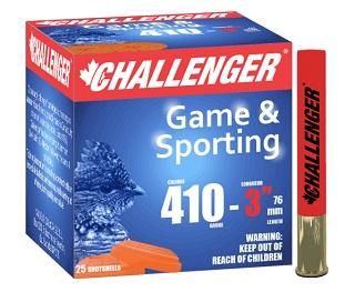 CHALLENGER CARTOUCHES 410GA, HIGH-BRASS, 3&quot;, 11/16OZ, #6, 25xCARTOUCHES/20xBOITES