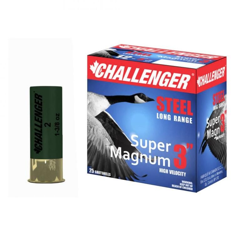 Challenger Cartouche 12 Ga. 3&quot; Super Magnum Steel 1 3/8oz. S3H1216SM 1 3/8 oz. # 4 10x25