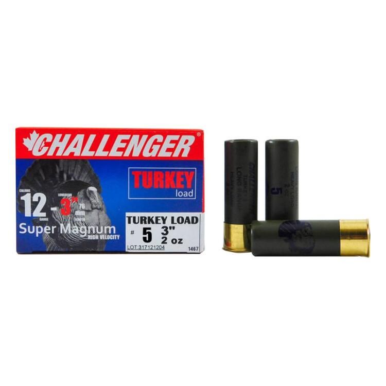 CHALLENGER CARTOUCHES TURKEY LOAD 12GA, 3&quot;, 2OZ, #6,10/BTE