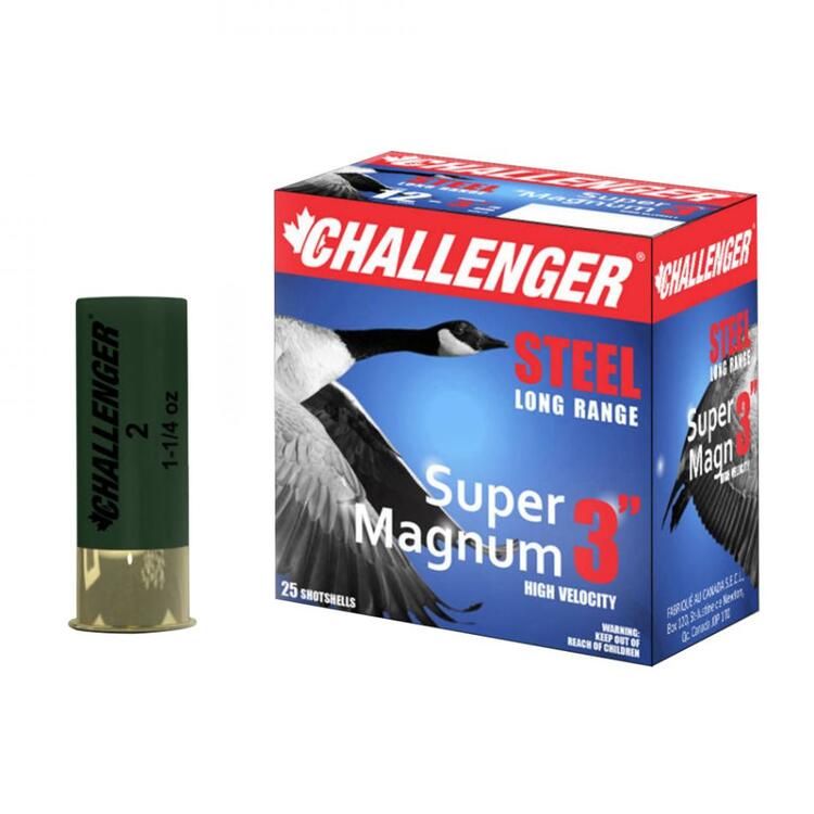 Challenger Cartouche 12 Ga. 3&quot; Super Magnum Steel 1 1/4oz. S3H1216SM 1 1/4oz. # 2 10x25