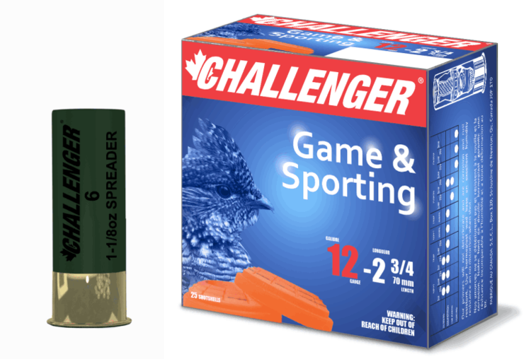 Challenger Cartouche 12 Ga. 2 3/4  Spreader 1 1/8oz.  # 6