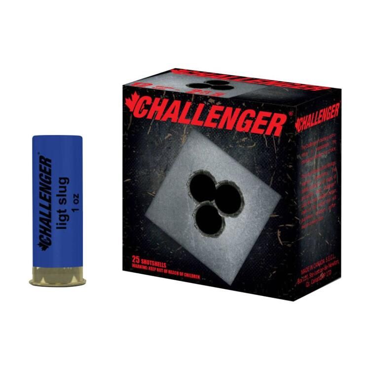 CHALLENGER TARGET SLUG MAGNUM 12 GA. 2 3/4 1 OZ BOITE DE 25