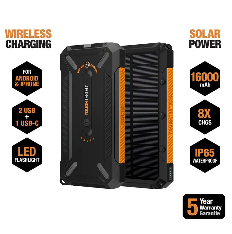 TOUGH TESTED SOLAR ROC16 1600MAH