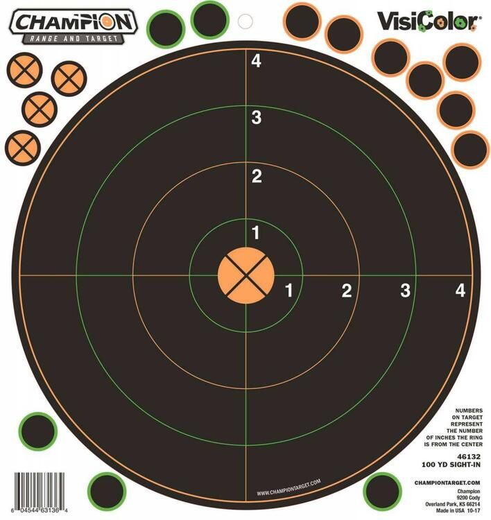 CHAMPION CIBLE VISICOLOR SIGHT-IN 8&#39;&#39;