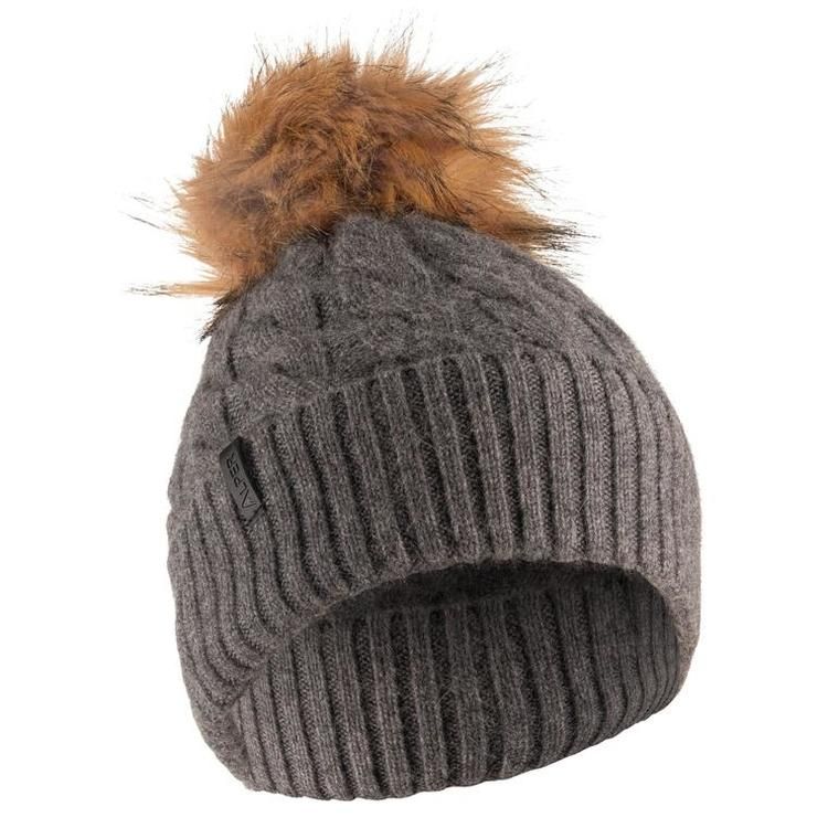 ALPER TUQUE &#39;VIENNE&#39; TRICOT EN LAINE GRISE (F) (O/S)