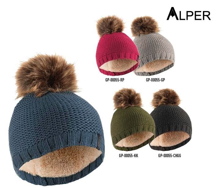 ALPER TUQUE TRICOT &#39;INNSBRUCK&#39; BLEU PALE (F) (O/S)