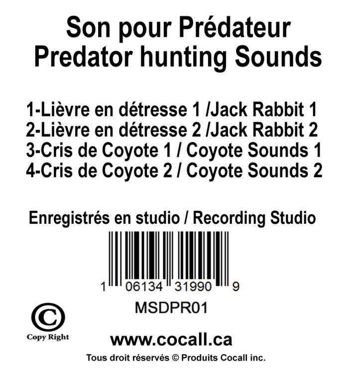 COCALL CARTE DE SON POUR PREDATEUR