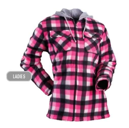 GKS CHEMISE POLAR AVEC CAPUCHON ROSE FEMME (2XL)