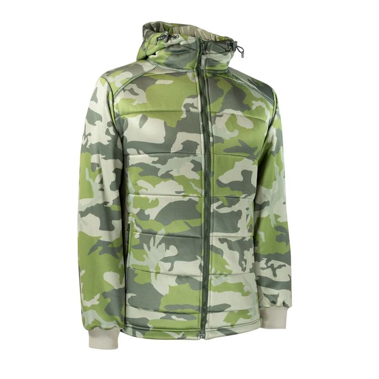 JACKFIELD MANTEAU CAMO URBAIN OUATÉ DOUBLÉ POLY/ELASTHANE VERT (H) 2XL