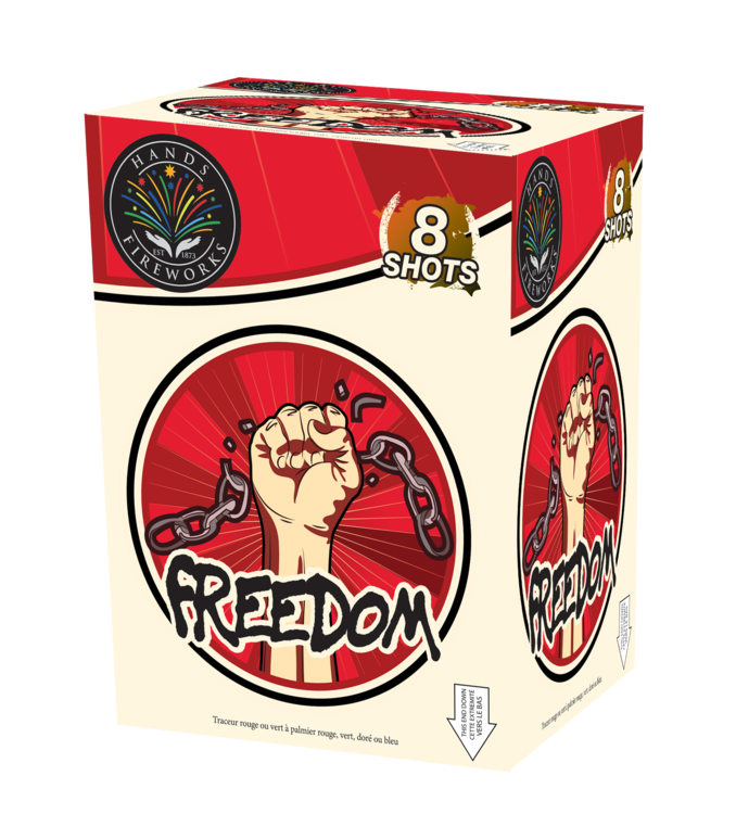 FIREWORKS FEUX D&#39;ARTIFICES FREEDOM 8 SHOTS