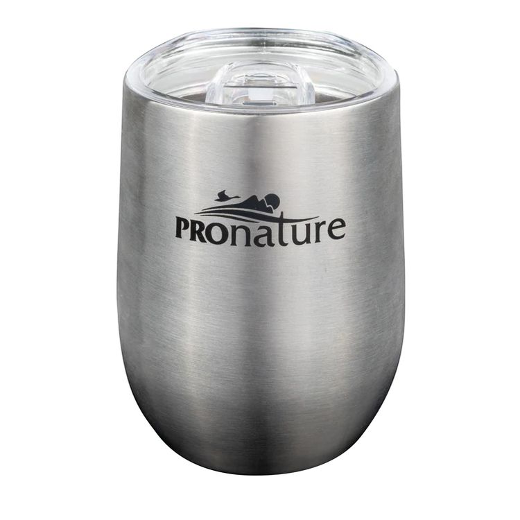 PRONATURE VERRE A VIN ARGENT AVEC COUVERCLE