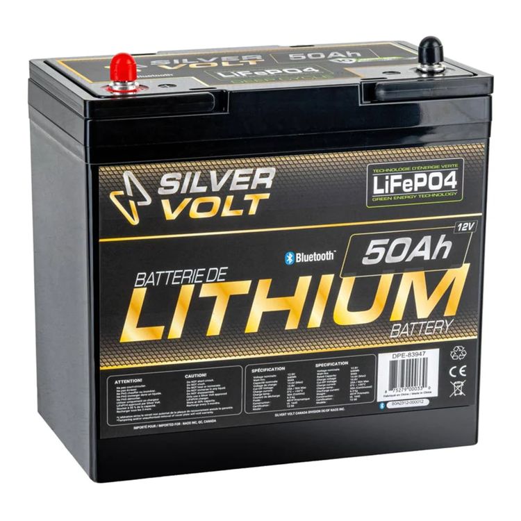 SILVER VOLT BATTERIE AU LITHIUM &#39;&#39;LiFeP04&#39;&#39; - 12.8 VOLT/50AH