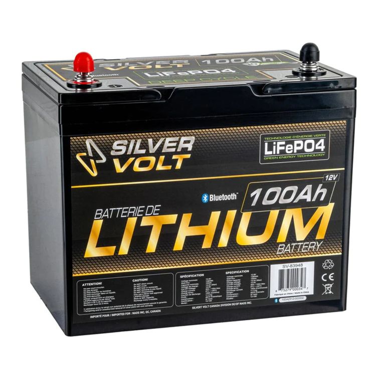 SILVER VOLT BATTERIE AU LITHIUM &#39;&#39;LiFeP04&#39;&#39; - 12.8 VOLT/100AH