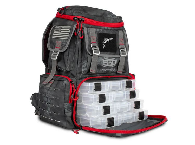 EGO KRYPTEK SAC À DOS DE PÊCHE - ROUGE