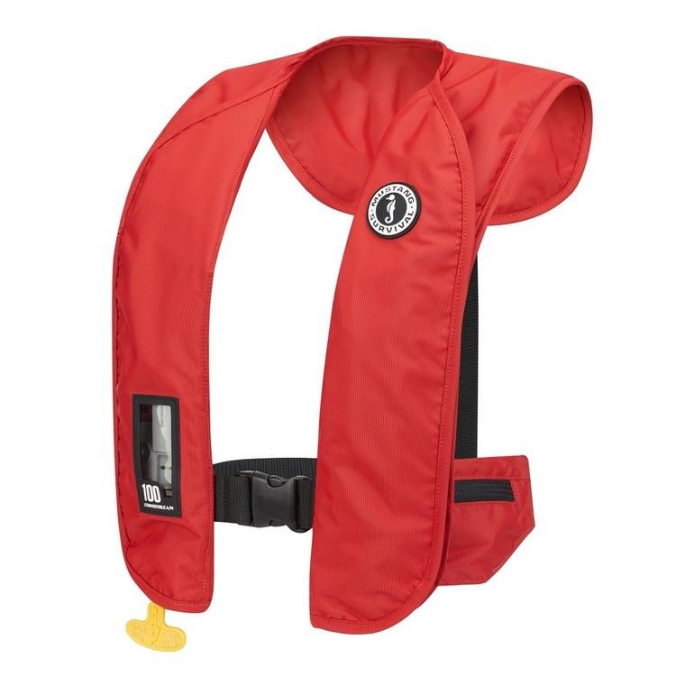 MUSTANG SURVIVAL VESTE AUTOGONFLANTE A /M -100&#39; ROUGE