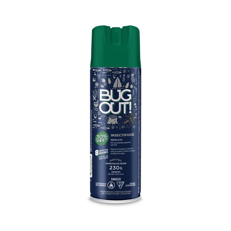 BUG OUT INSECTIFUGE AÉROSOL 230GR 30% DEET