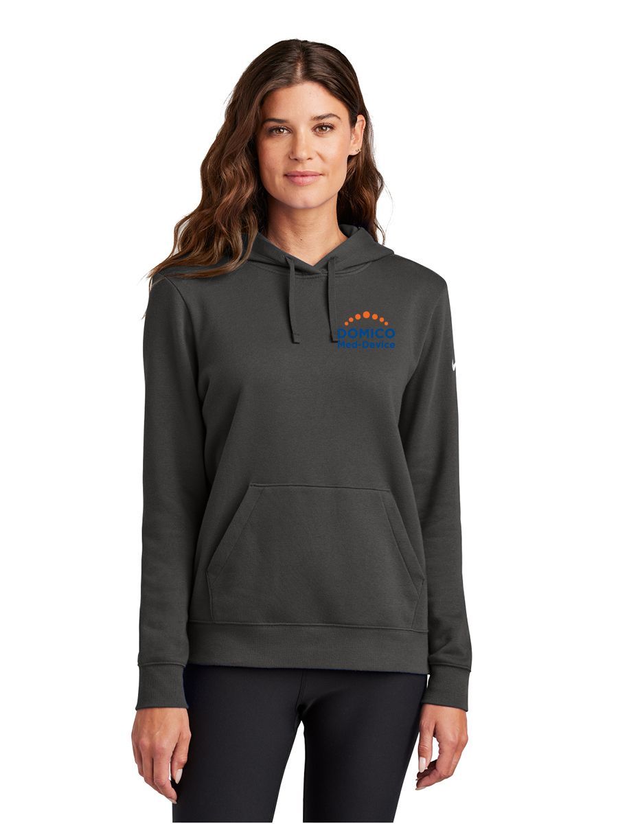 Nike Women's Club Fleece Sleeve Swoosh Pullover Hoodie