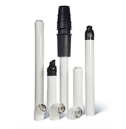 AT-3791380 Flue Adaptor 80mm Twin Pipe