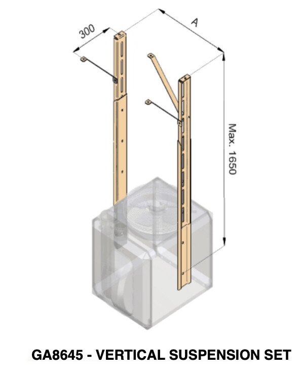 GA8645 Vertical Suspension Kit (XR10+ to XR60+)