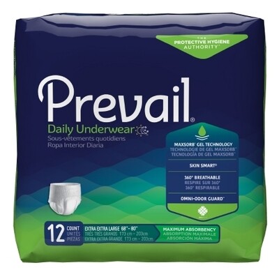 48 Pack - PV-517 - Prevail® Daily Underwear Maximum Absorbent Underwear, 2X Large