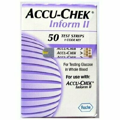 Blood Glucose Test Strips Accu-Chek® Inform II 50 Strips per Box Tiny 0.6 microliter drop For ACCU-CHEK® Inform II Meter
TEST STRIP, BLD GLUC ACCU CHEKINFORM II (50/BX 36 Blood Glucose Test Strips Accu-Chek® Inform II 50 Strips per Box Tiny 0.6 microliter drop For ACCU-CHEK® Inform II Meter
TEST STRIP, BLD GLUC ACCU CHEKINFORM II (50/BX 36
