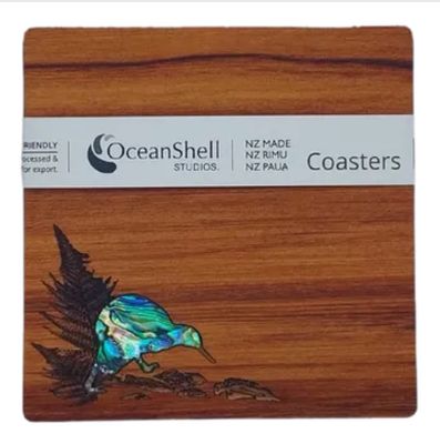 PAUA AND RIMU COASTERS - Single