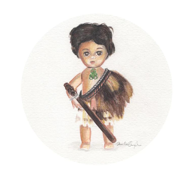 Maori Dolls Print