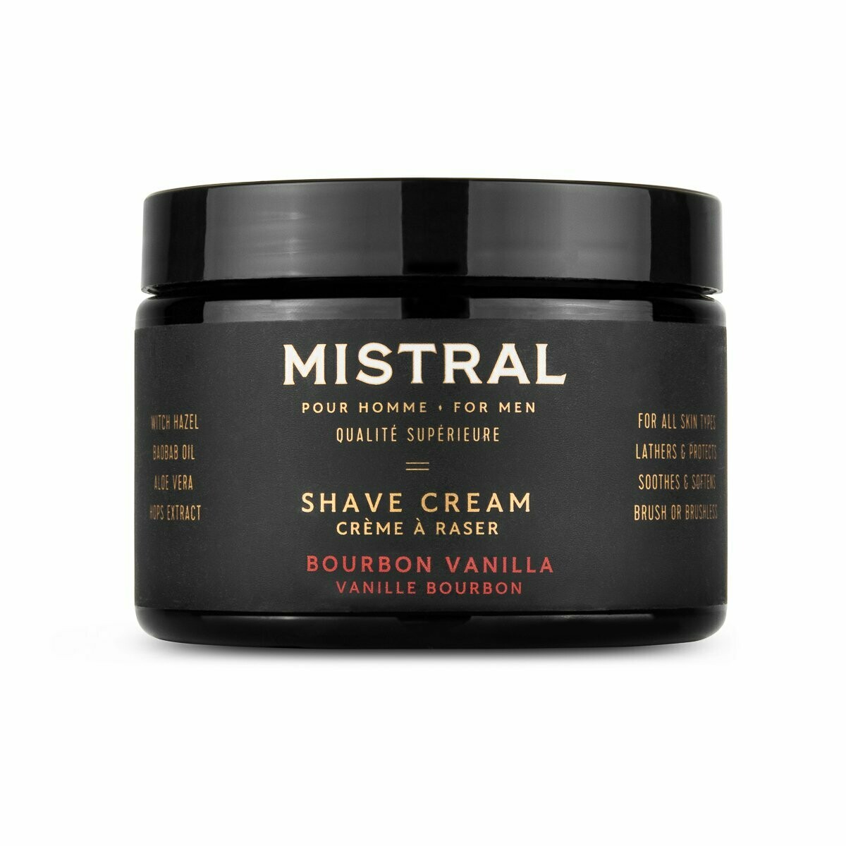 Mistral Mens Shave Cream - Bourbon Vanilla