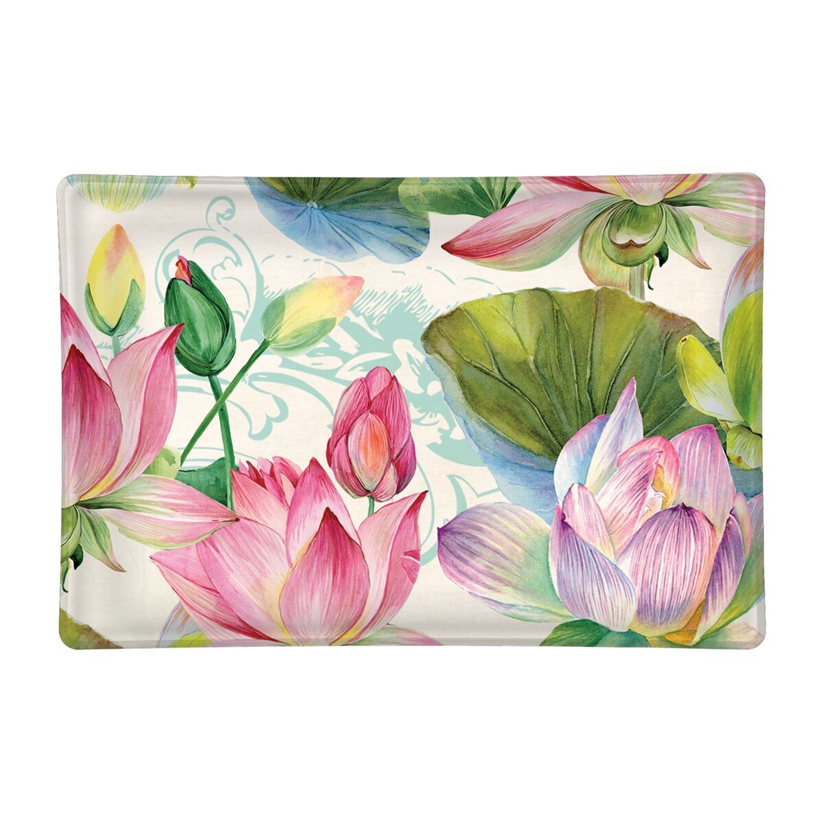 Glass Soap Dish - Water Lilies