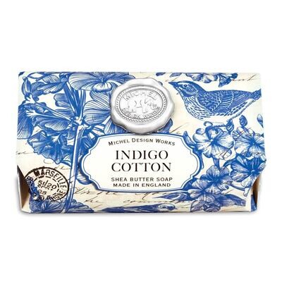 Indigo Cotton - Large Bath Soap Bar