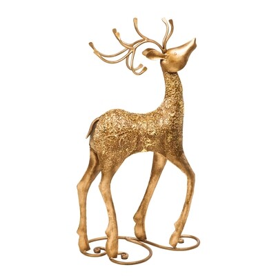 Metal Gold Foil Deer
