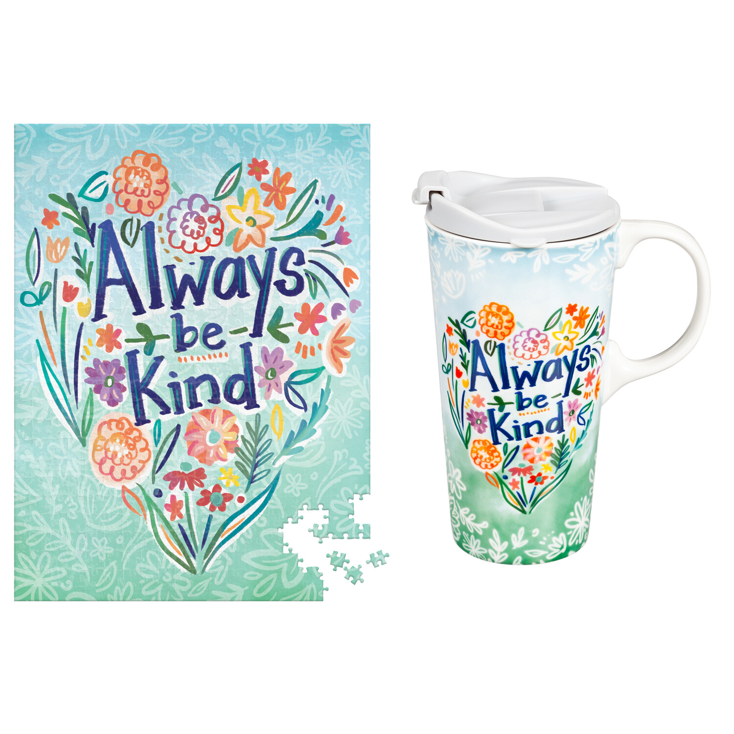 Ceramic Cup & Puzzle Gift Set - Hope & Kindness