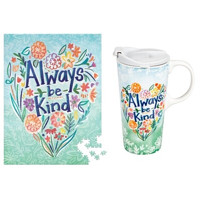 FINAL SALE Ceramic Cup & Puzzle Gift Set - Hope & Kindness