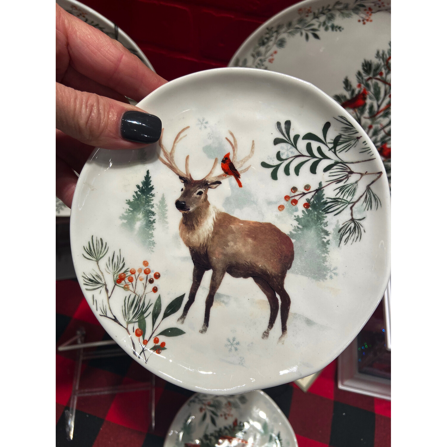 FINAL SALE - Heritage Christmas Ceramic Plate, 6"