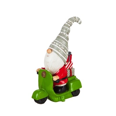 FINAL SALE - LED Holiday Gnome Driving Moped