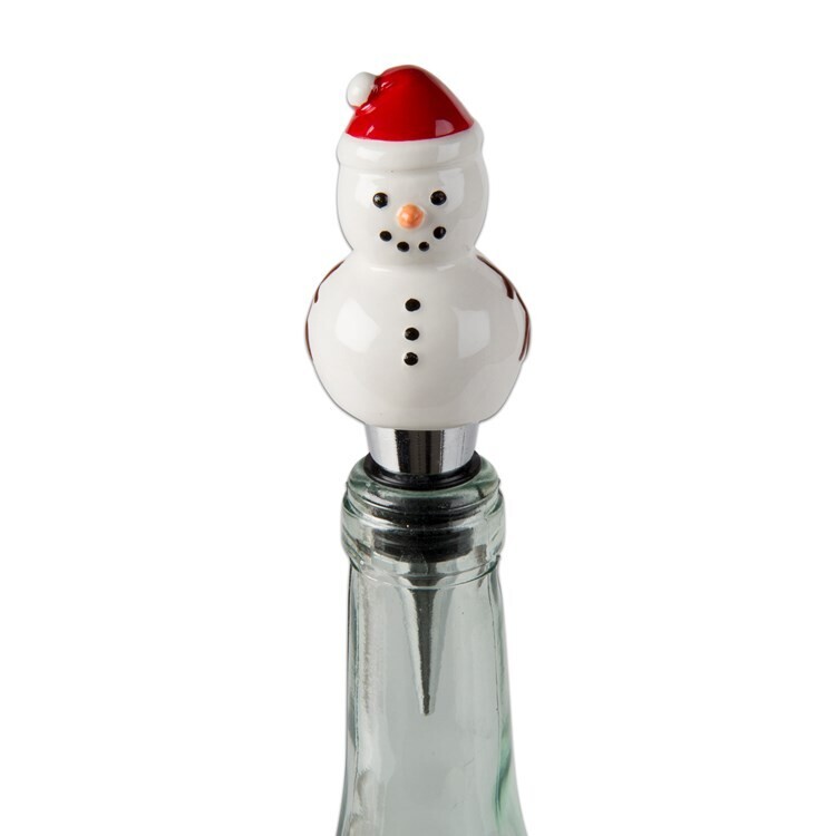 FINAL SALE - Jolly Snowman Bottle Stopper