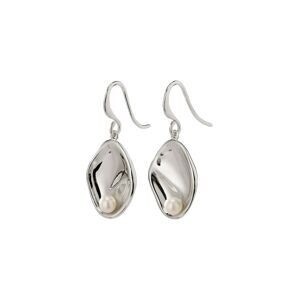 Warmth Earrings Silver Plated White