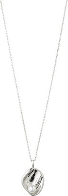 Warmth Necklace Silver Plated White