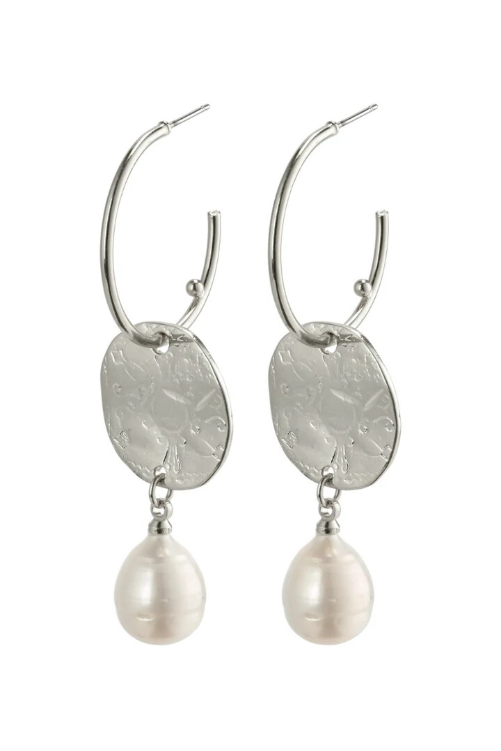 Affection Earring  Silver Plated White