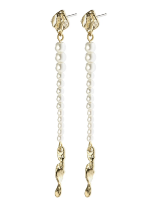 FINAL SALE - Simplicity Earrings Gold PlatedWhite