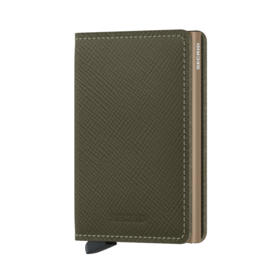 Slimwallet Saffiano Olive