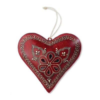 Pierced Metal Orn Heart